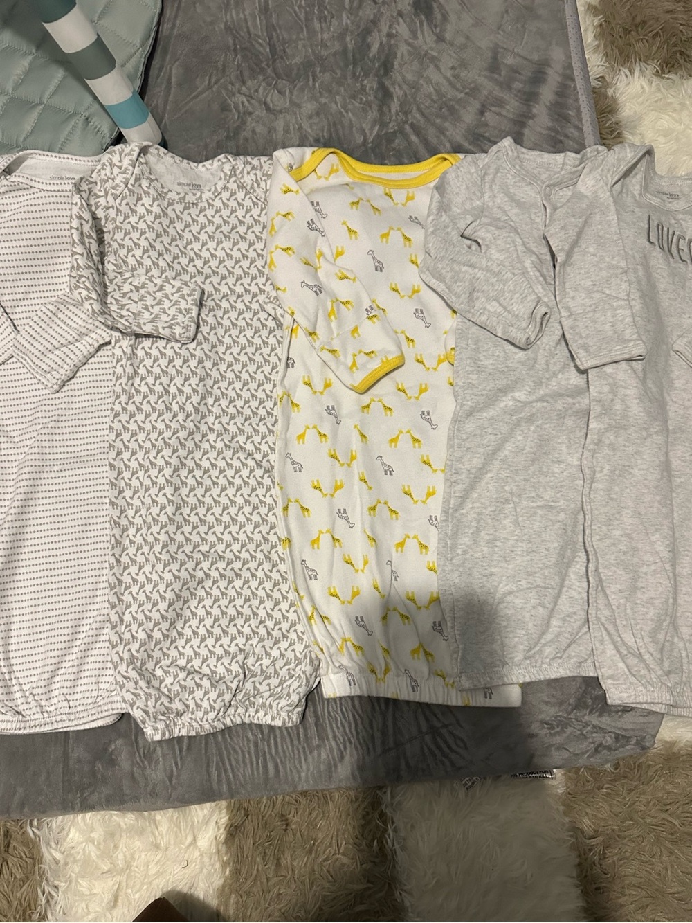 5/$25 0-3m night gown/ sleep sack bundle